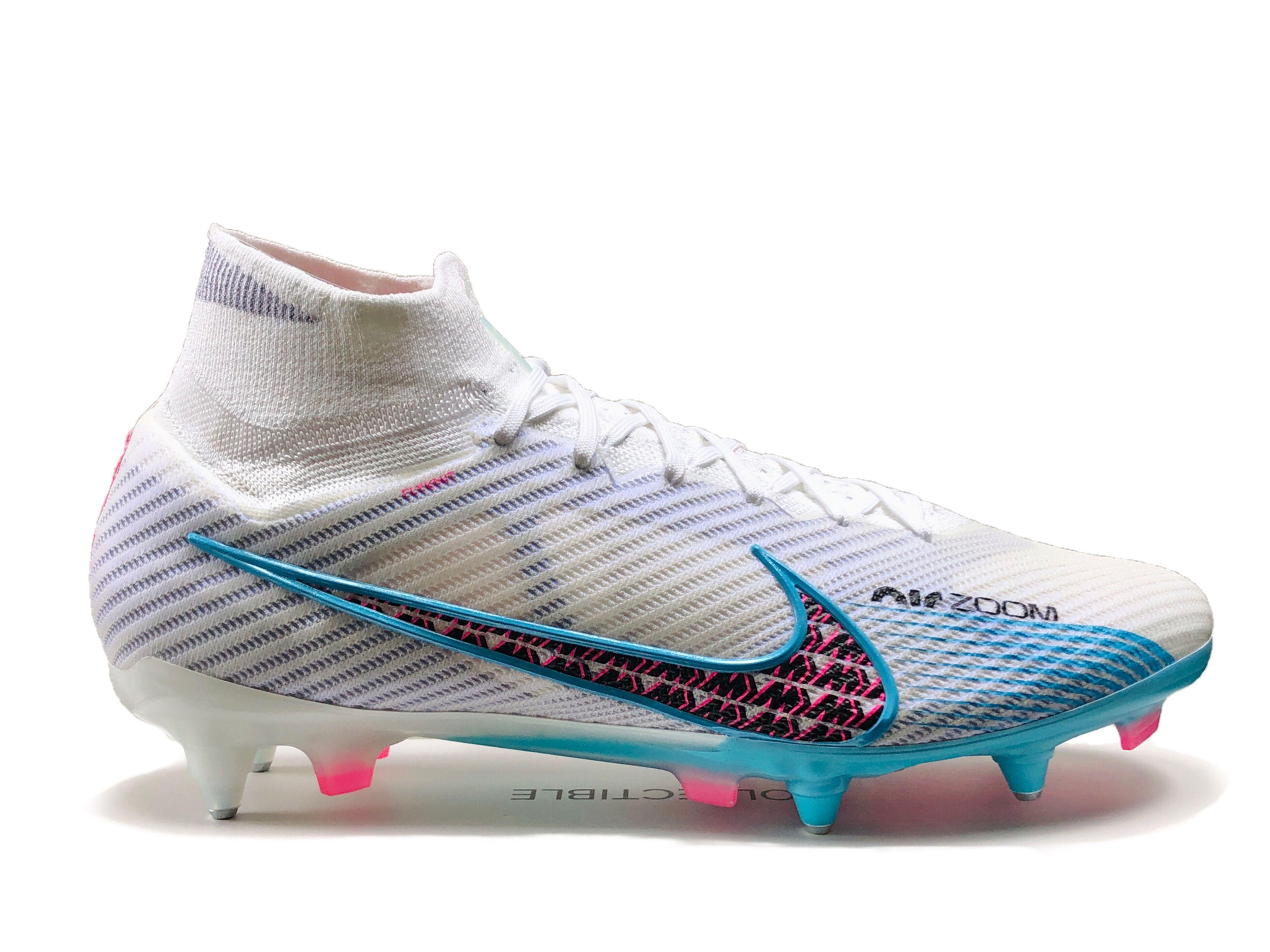 Nike Air Zoom Mercurial Superfly 9 Elite Blast Pack - White / Blue / Pink SG AC