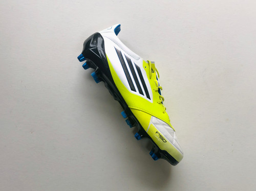 adidas F50 adizero TRX Leather - White / Lime / Onyx SG | Bootsfinder