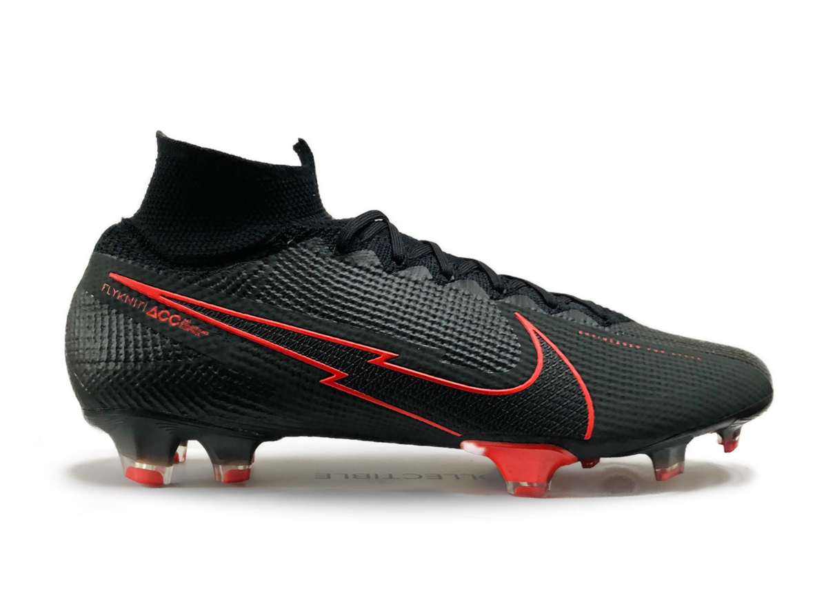 Nike Mercurial Superfly 7 Elite FG Black X Chile Red / Dark Smoke Grey