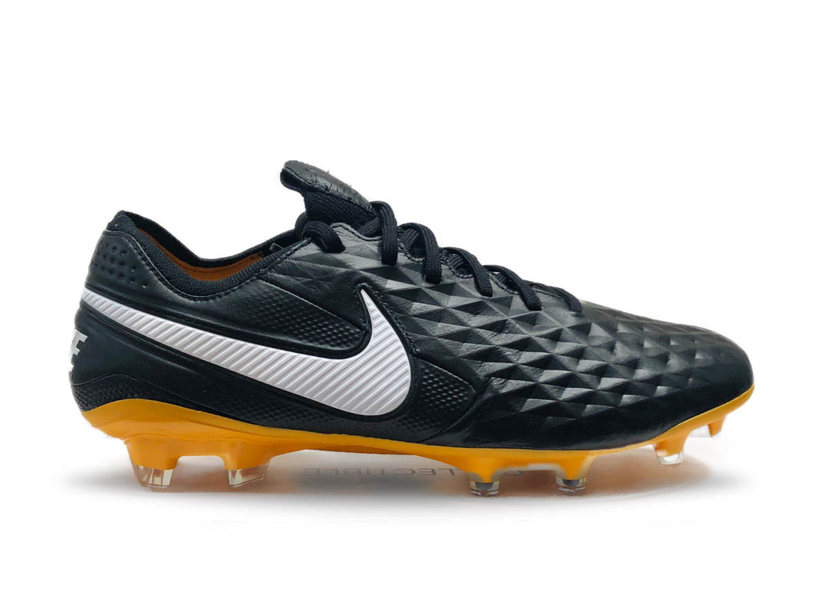 Nike Tiempo Legend 8 Elite FG Leather Tech Craft Black / White / Metallic Gold