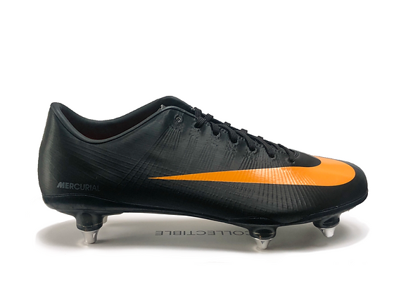 nike mercurial orange black