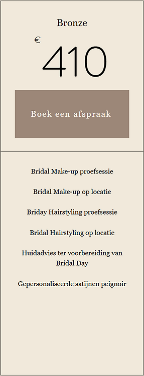 Studio One I Bruidsstyling I Bronze formule