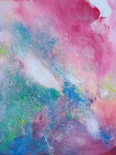 ABSTRAIT ROSE ET BLEU