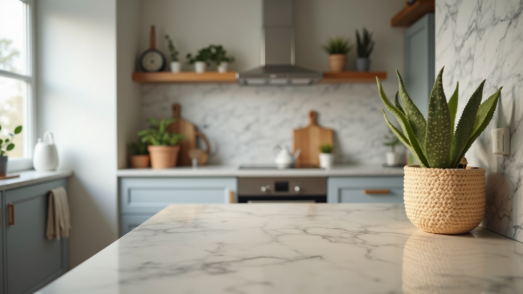 Close-up view of a beautifully renovated kitchen