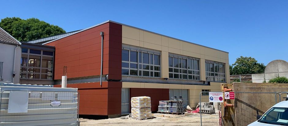 Chantier en cours : Maternelle les Alliers de Chavannes pour le compte de la Ville de Mantes la Ville (78)