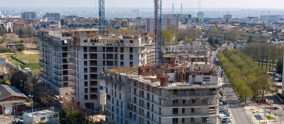 En chantier : Construction de la résidence «Nouveau Regard» à Villejuif (94), pour le compte de Cogedim