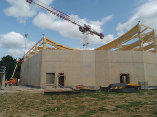 En chantier : Nouvelle halle des sports pour le compte de la ville de Magnanville (78)