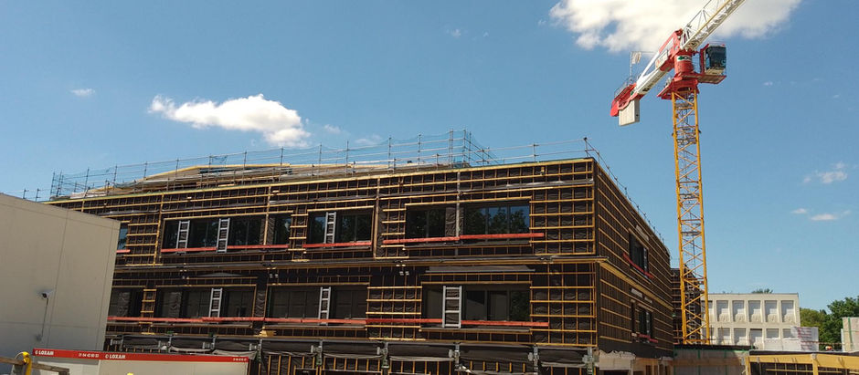 Avancement du chantier de la reconstruction du collège Jean Zay à Verneuil-sur-Seine (78) pour le compte du Conseil Départemental des Yvelines