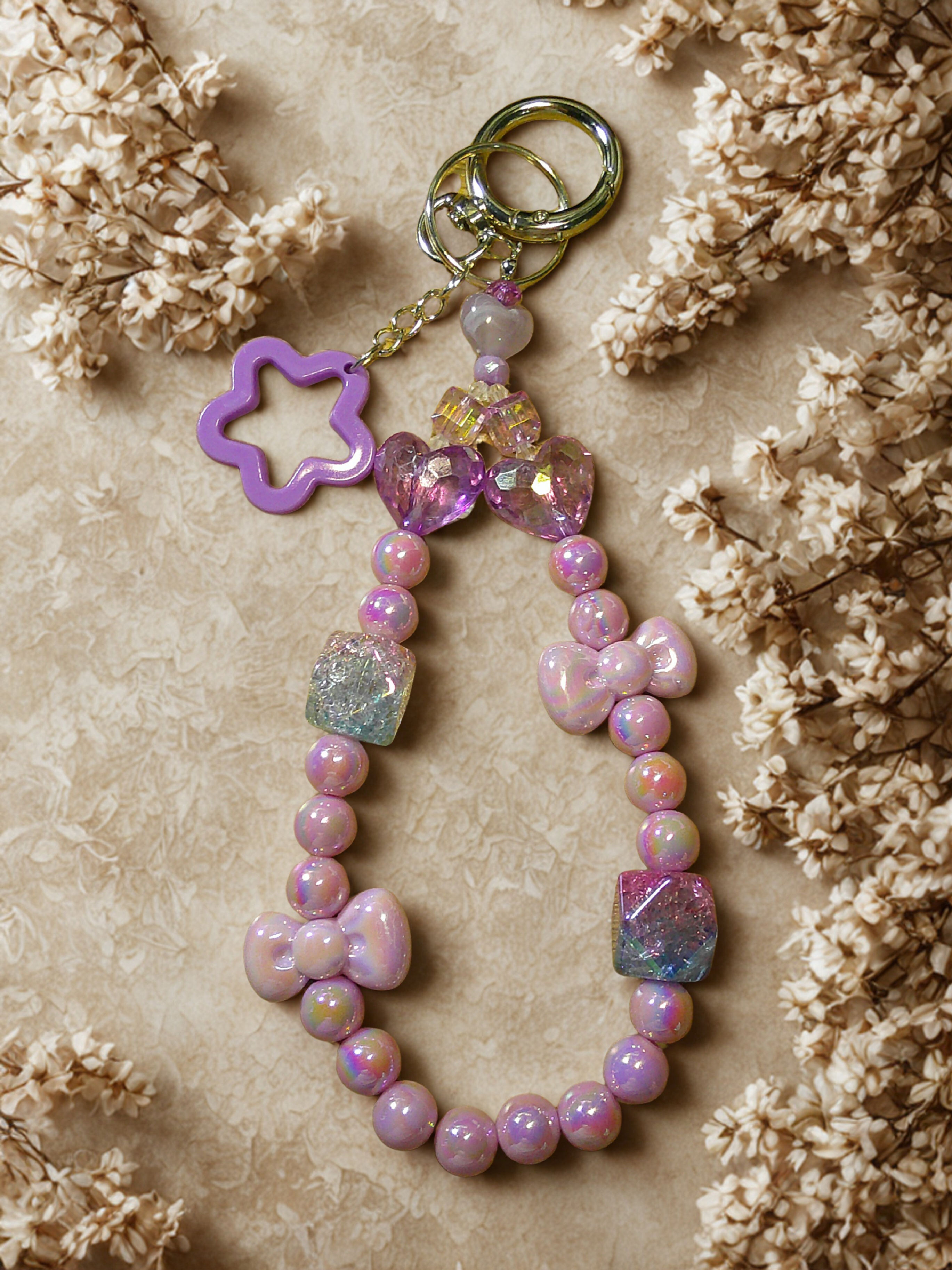 PURPLE HEART BAG CHARM