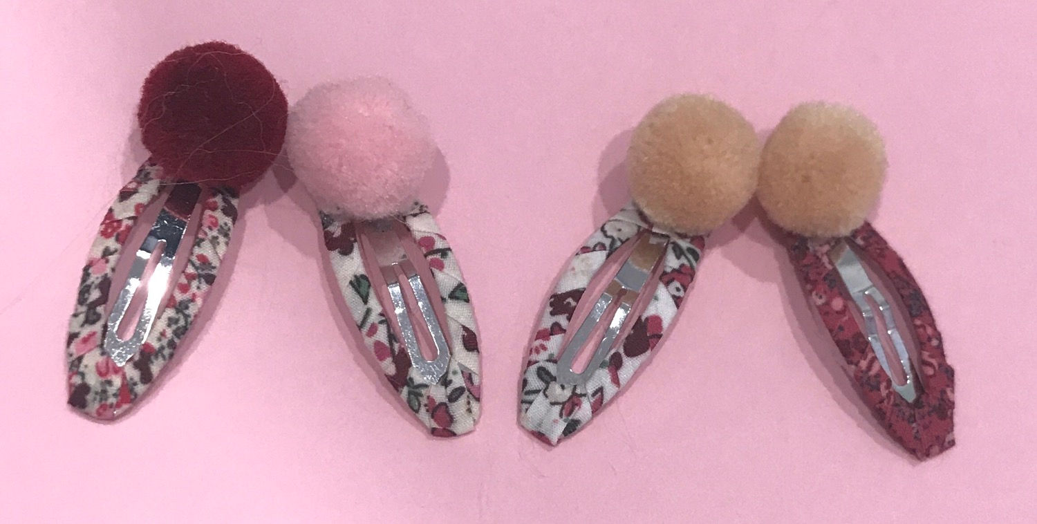 Pom-Pom Hair Clips