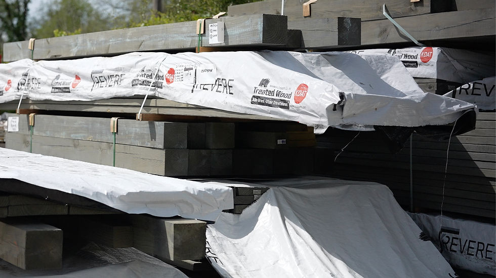 Gray KDAT from Green Shield Deck Builders ready to go out to job sites.