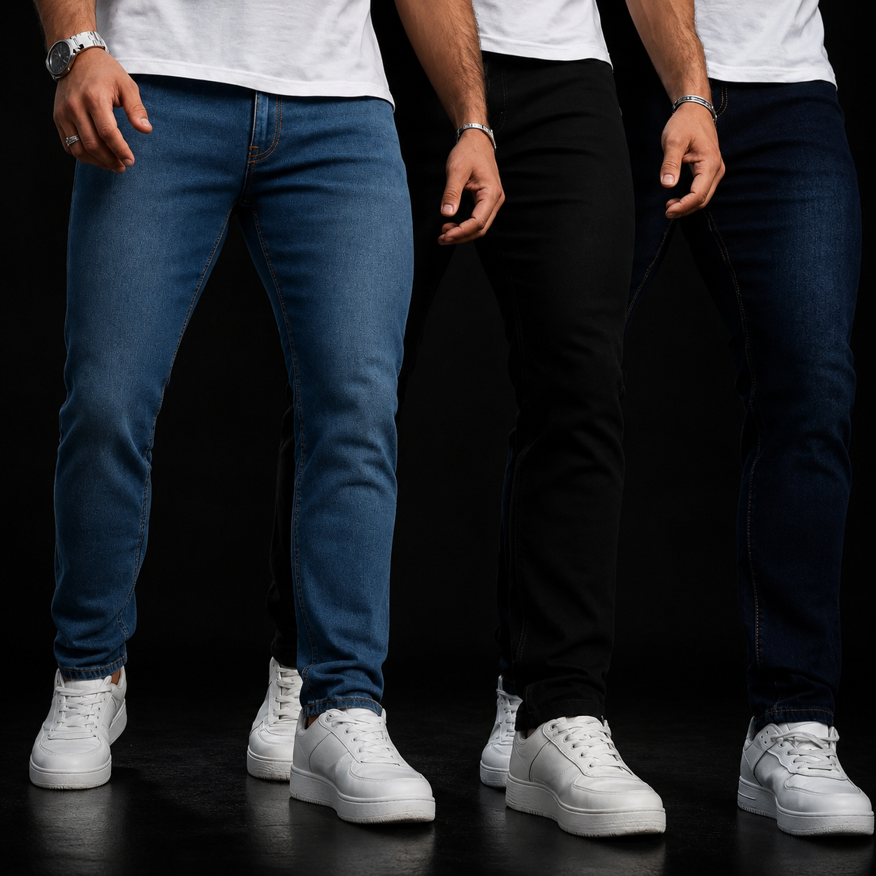 Kit 3 Calça Jeans Masculina Skinny Promoção Black Friday