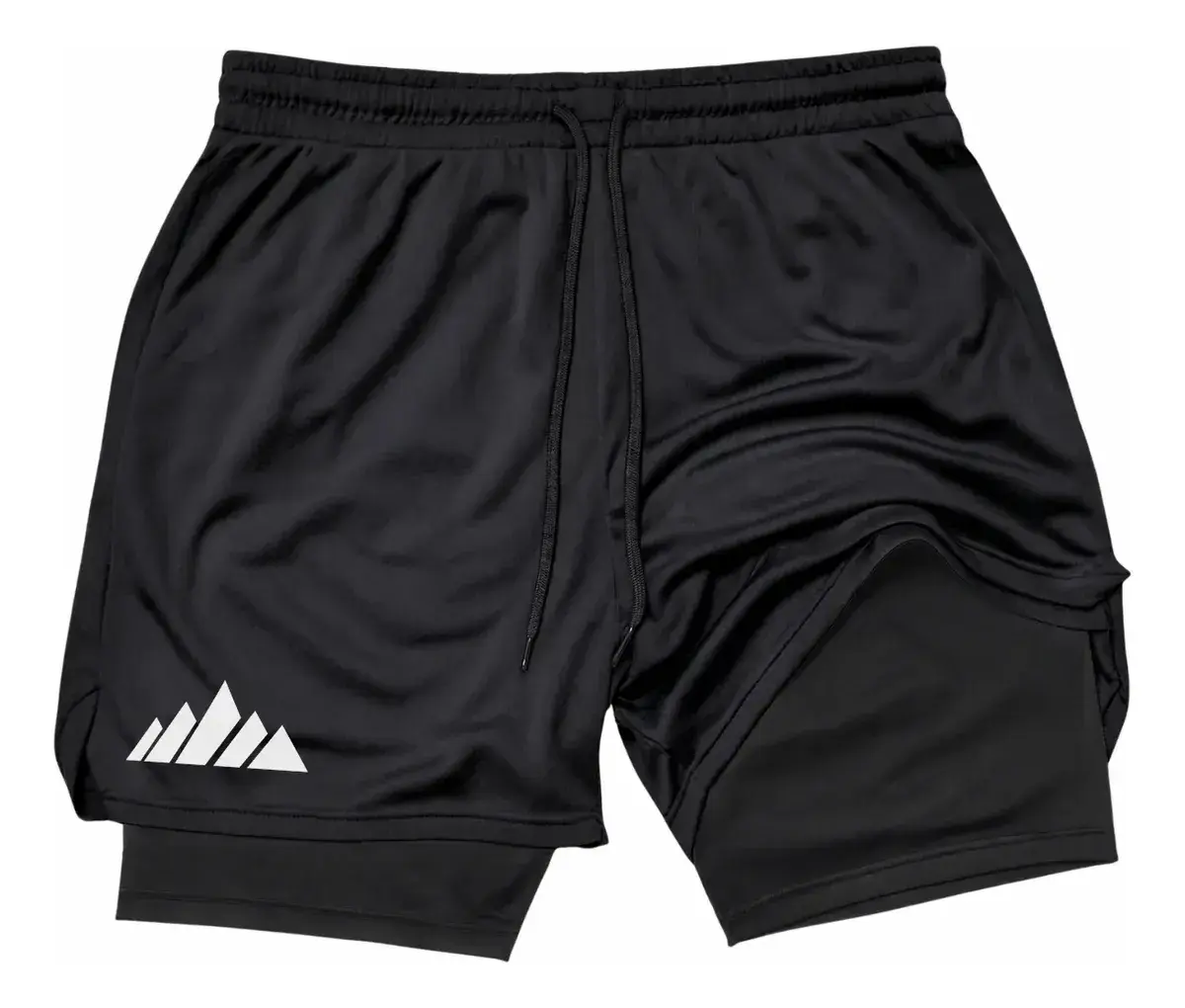 Short Duplo Academia Compressão Corrida Bermuda 2em 1 Treino