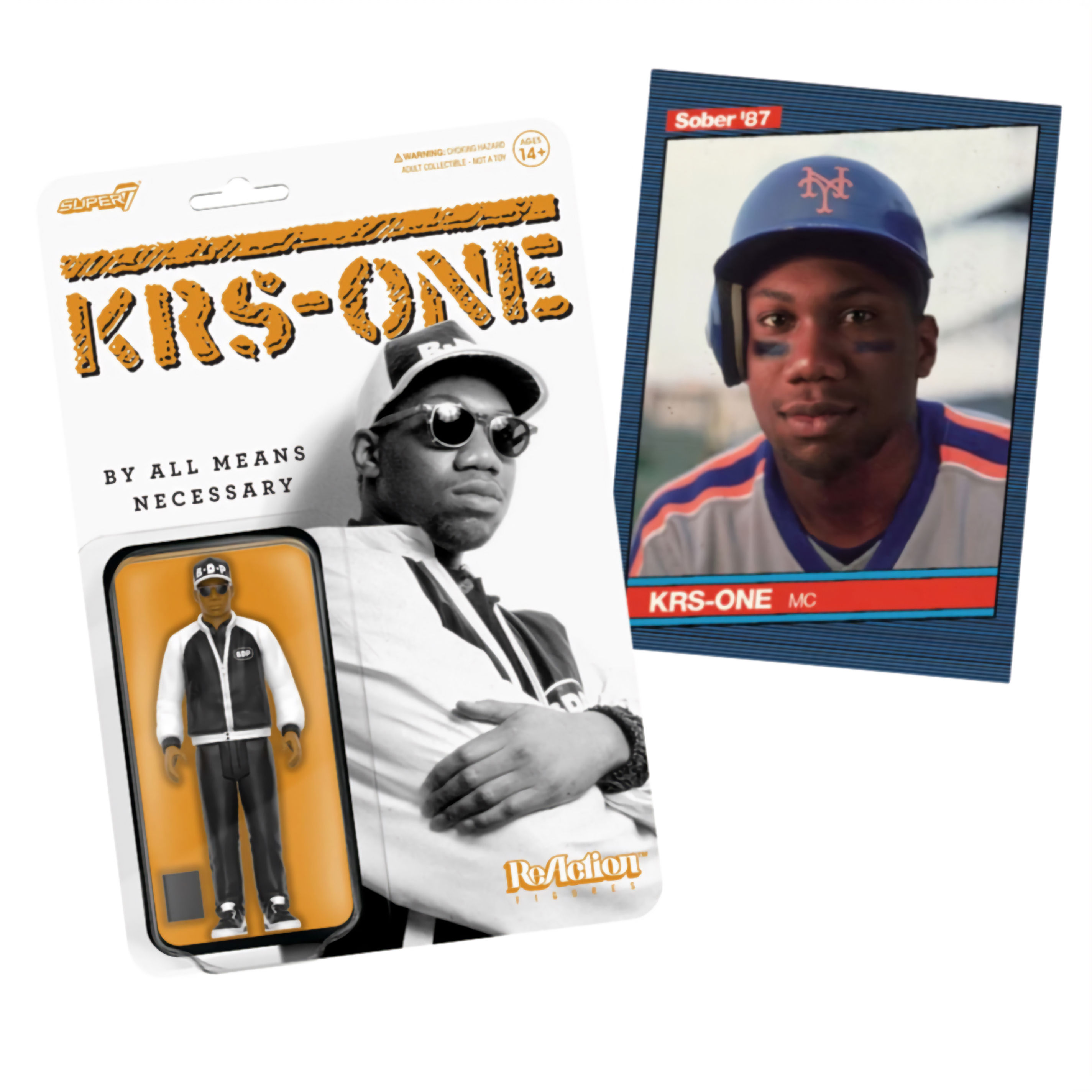 KRS One "By All Means Necessary" Action Figure w/ Card Bundle