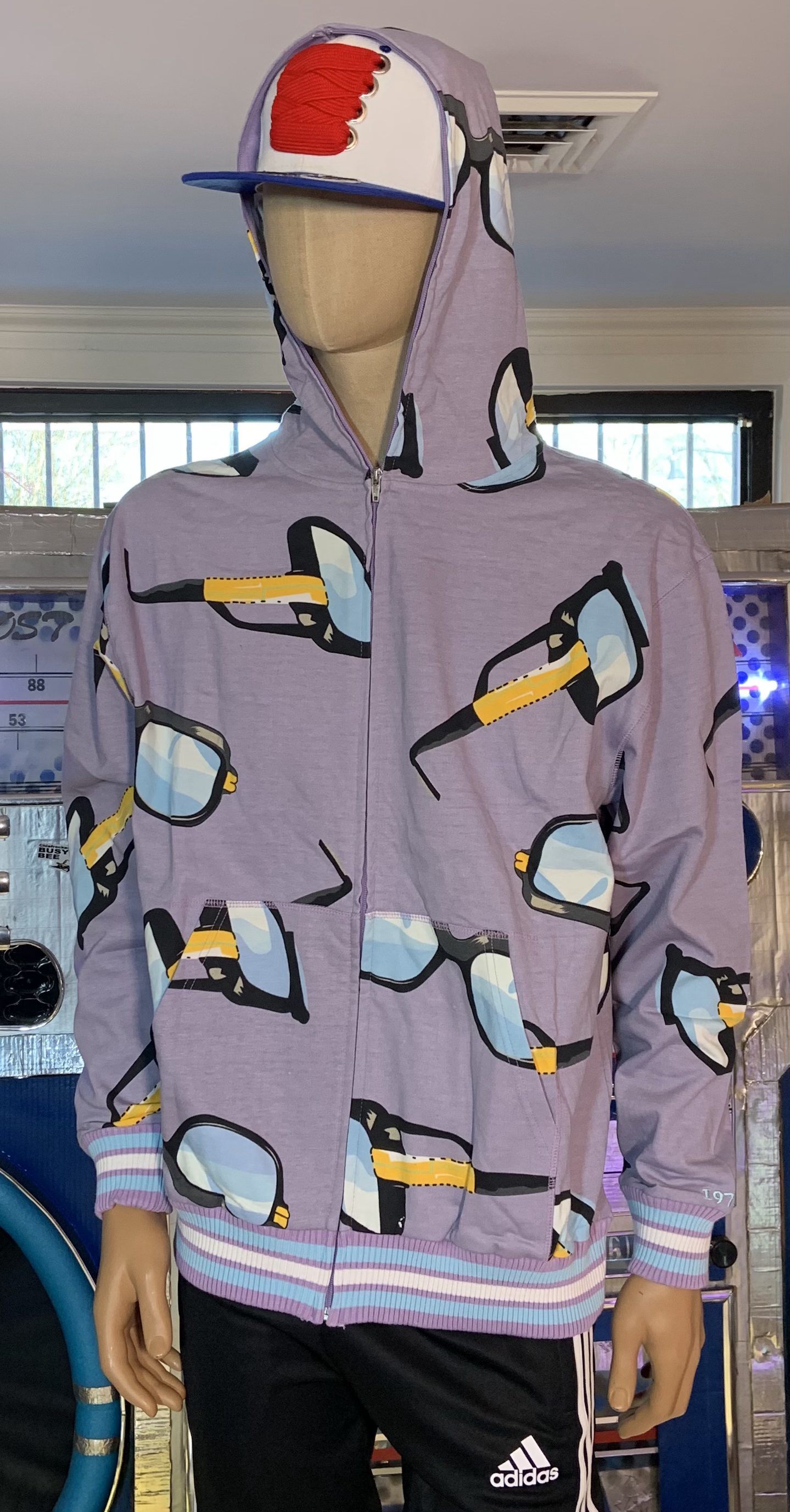 Sedgwick & Cedar "Vintage Glasses" Hoodie XL (Lavender)