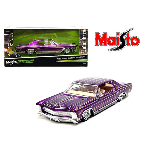 Maisto 1:24 1965 Buick Riviera Lowrider Diecast Model Car | NHHM