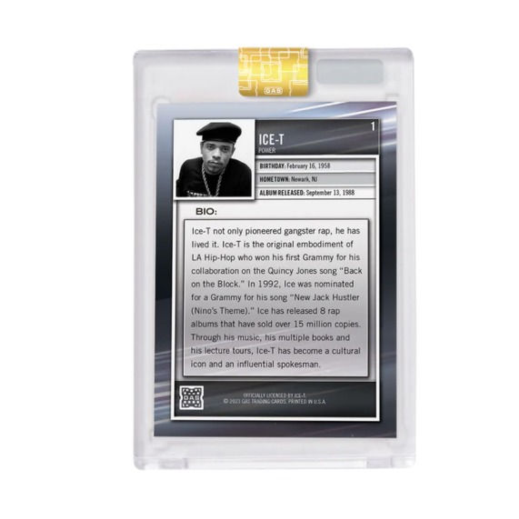 الصورة المصغرة: Ice-T Limited Editon 2023 GAS Cracked Foil Prism Hip-Hop Trading Card Set