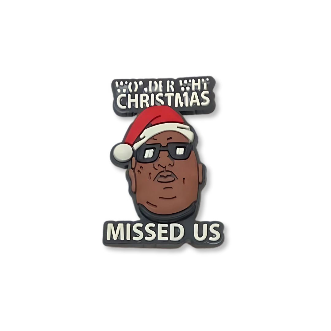 Biggie "Wonder Why Christmas Missed Us"  Shoe Charm for Crocs