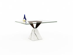 Mesa de Pie de Mármol Cuadrada