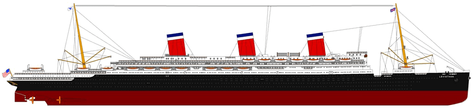 SS Leviathan Ship Ocean Liner Boat Elevation Drawing Schematic Profile.png
