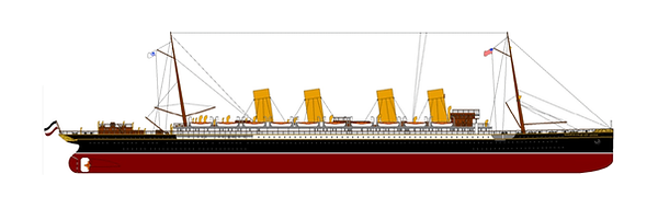 Ship Elevation drawing of USS Von Steuben
