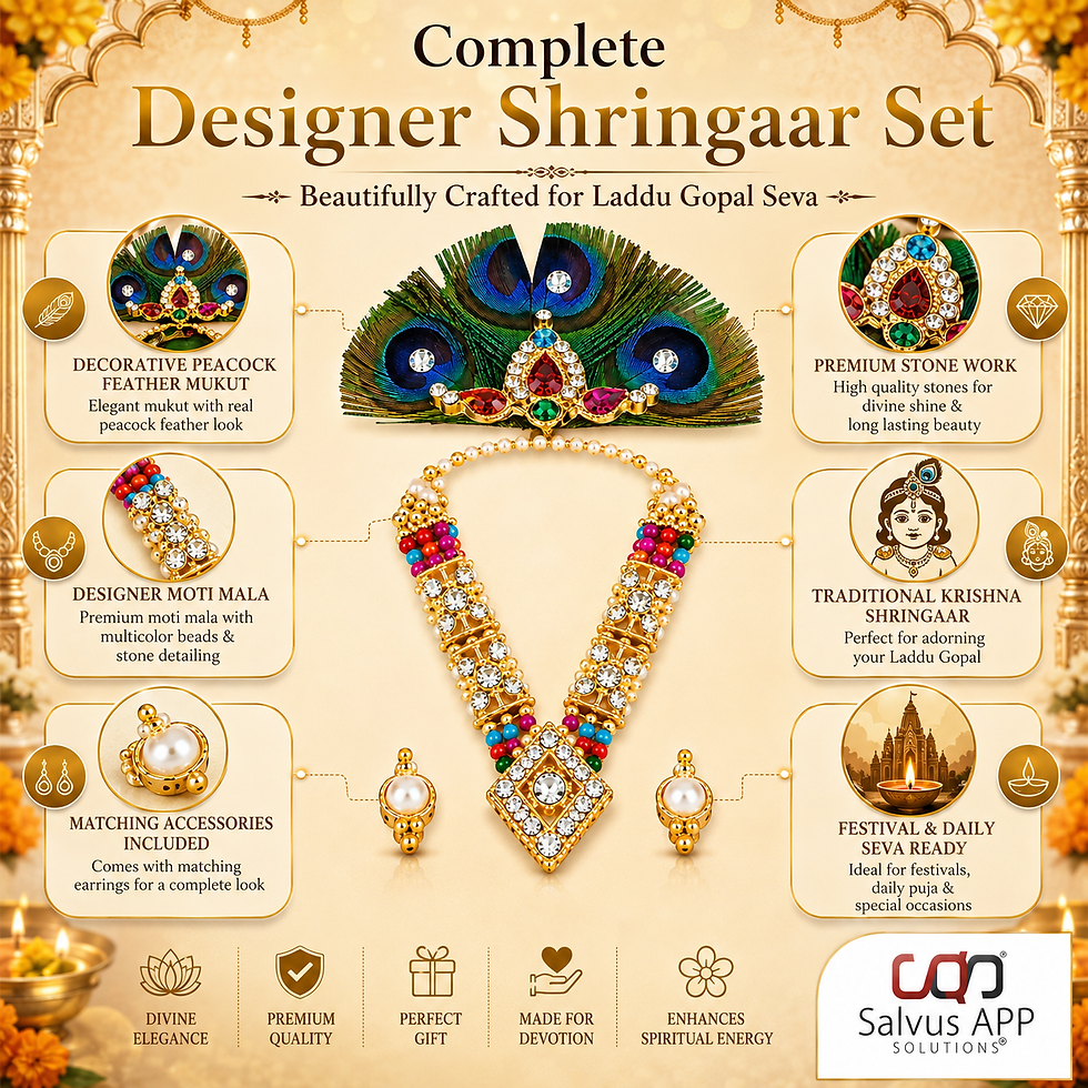 Thumbnail: Laddu Gopal Moti Shringaar Set | with Designer Moti Mala