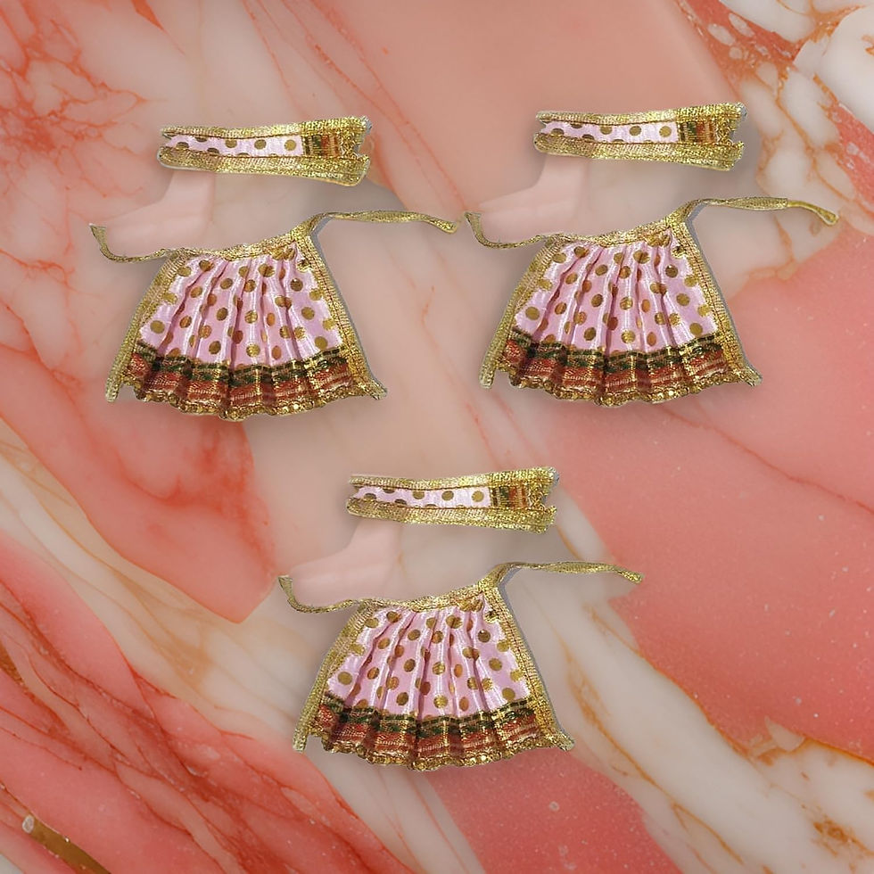 Thumbnail: Salvus APP SOLUTIONS Fabric Devi Mata Dress, Set of 3 (Pink_3x5 Inch)