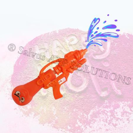 Thumbnail: Salvus APP SOLUTIONS Colorful Fun: Plastic Holi Gun for Kids (Orange_16x6 Inch)