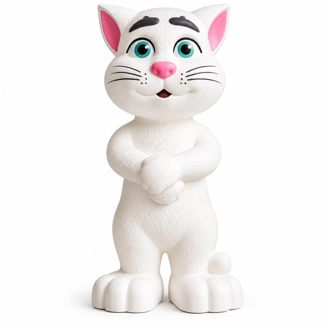Interactive Speaking Robot Talking Tom Cat (White_4x8 Inch)