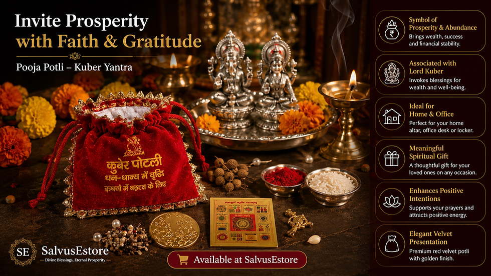 Pooja Potli Kuber Yantra: A Sacred Symbol of Prosperity & Positive Intentions | SalvusEstore