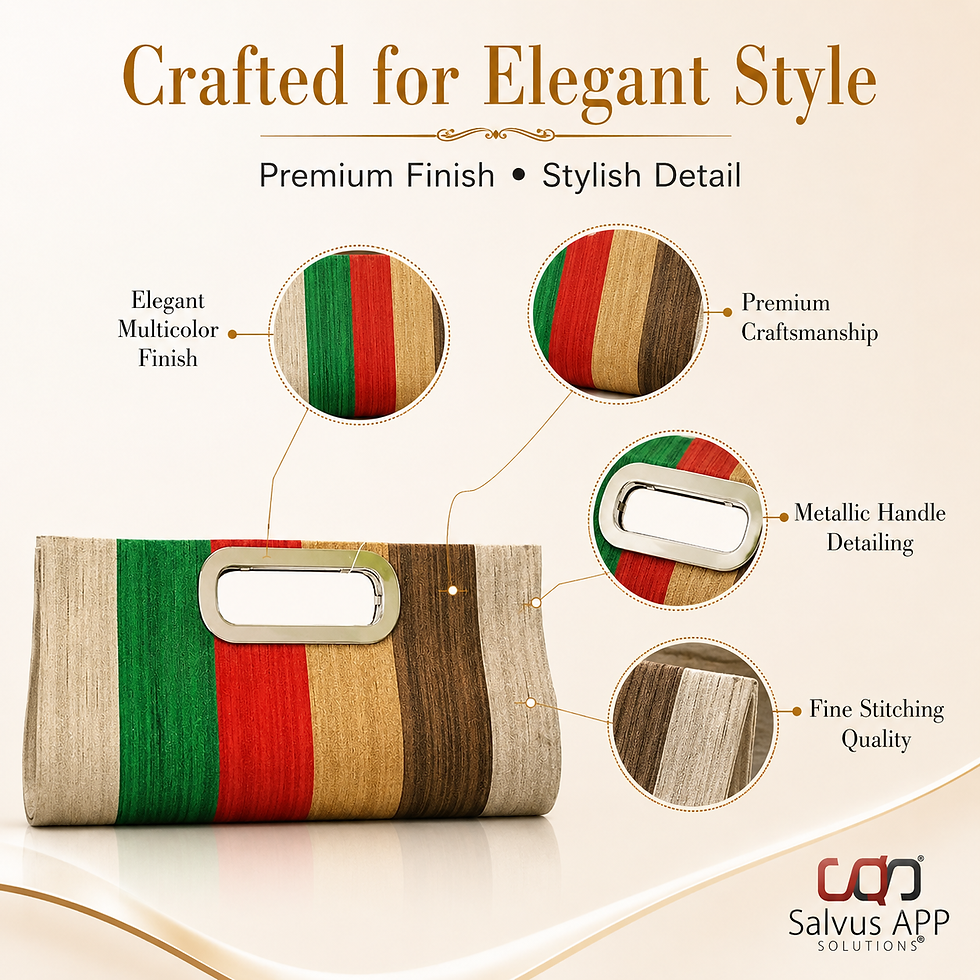 Thumbnail: Fashionable Multicolor Party Clutch Handbag Size 15x28x6 cm