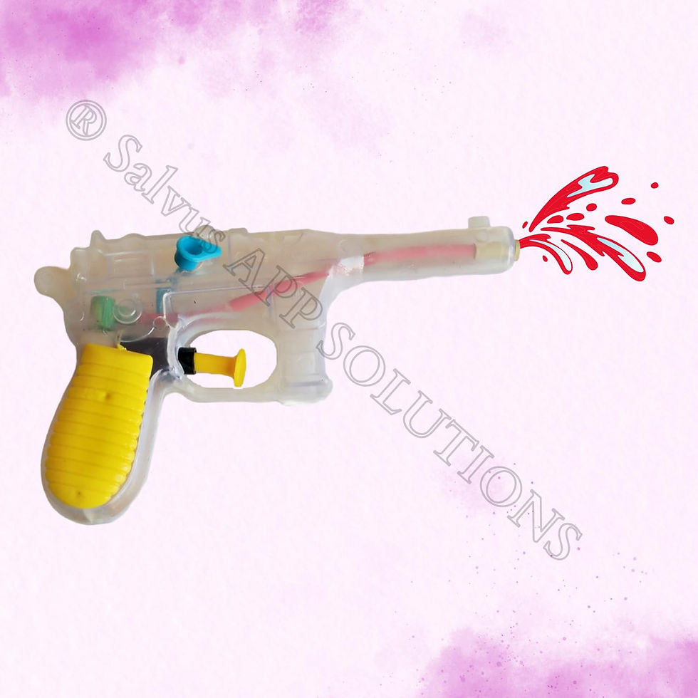 Thumbnail: Salvus APP SOLUTIONS Plastic Holi Transparent Gun for Kids, 1-Pc (Multi_6x3 In)