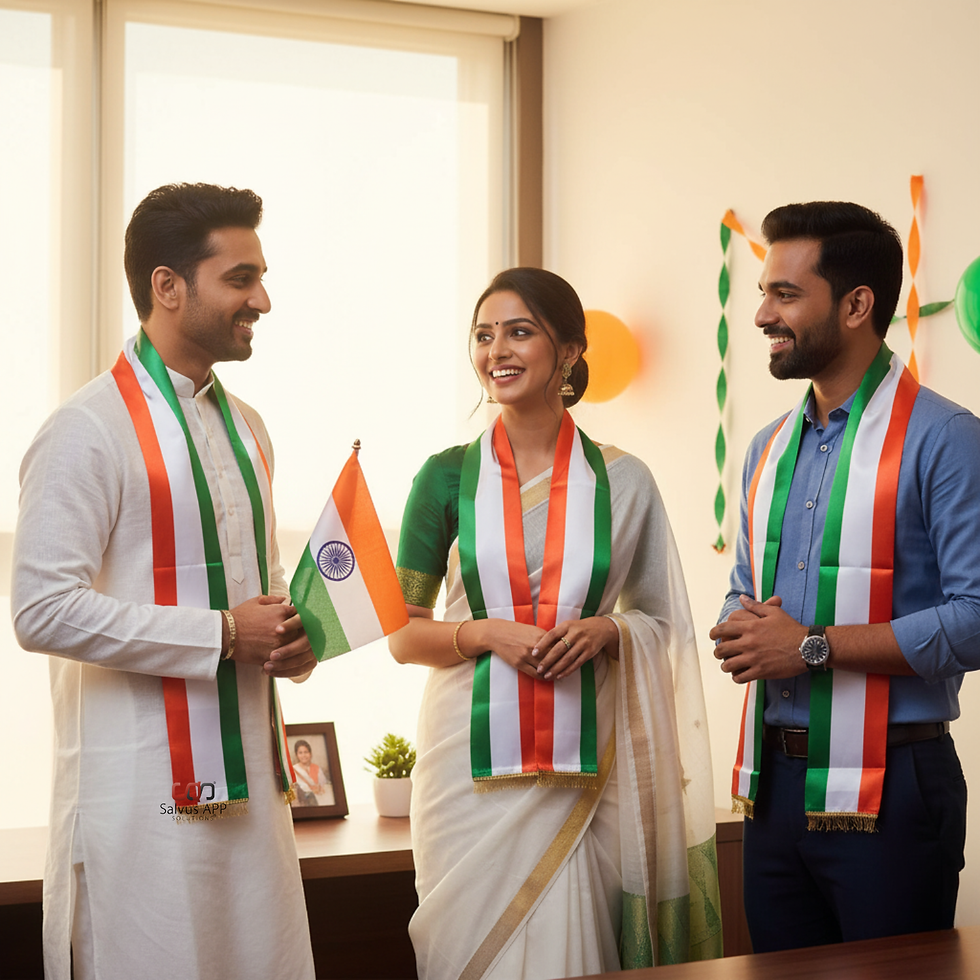 Thumbnail: Salvus APP SOLUTIONS Satin Flag Design & Color Scarf Unisex Dupatta, Pack of 1