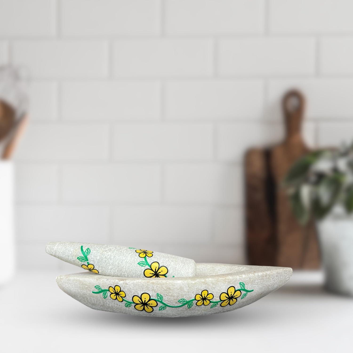 Salvus App SOLUTIONS Mortar and Pestle Set: kitchen use and gifting (4.5x1 in)