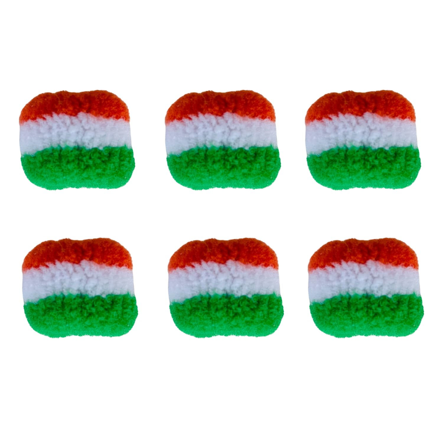 Salvus APP SOLUTIONS Tricolor Hair Elastics - Rubber Bands for Girls, Pack of 6