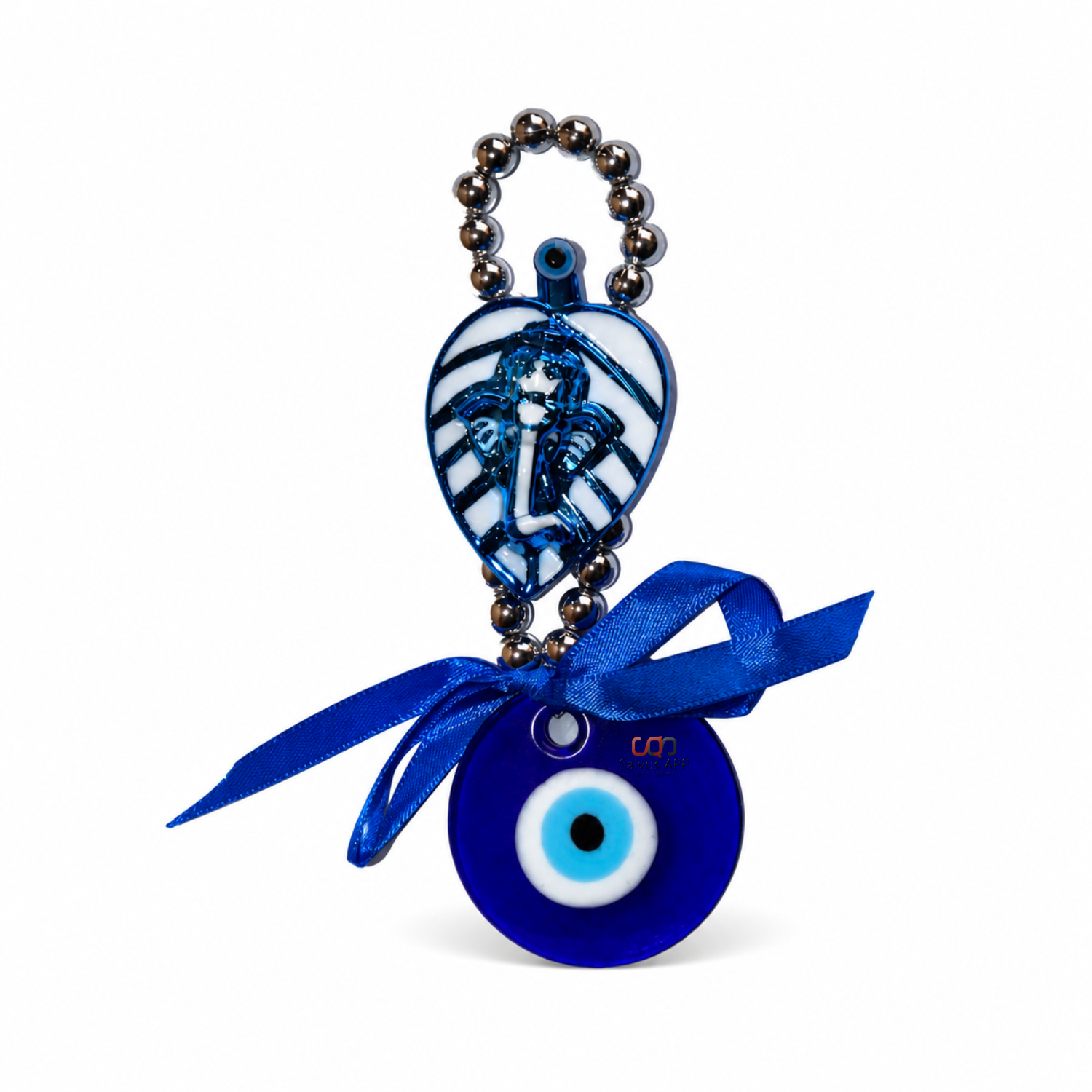 Blue And Silver Color Ganesh Jii Kavach for Car Hanging