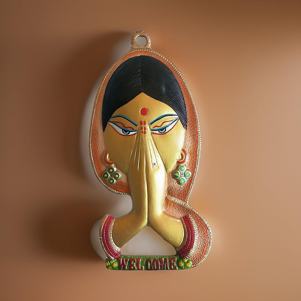 Thumbnail: Salvus APP SOLUTIONS Metal Lady With Welcome Sign Wall Hanging (10.5 Inch)