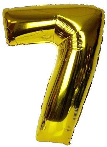 Thumbnail: Salvus APP SOLUTIONS Aluminum Foil Number Balloon 16 Inch (7 Number, Gold)