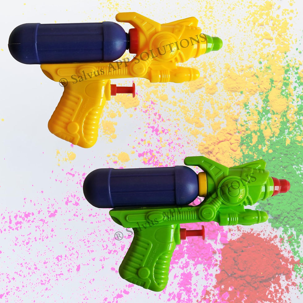 Thumbnail: Plastic Holi Gun for Kids - 1-Pc (6x4 Inch) [Assorted]