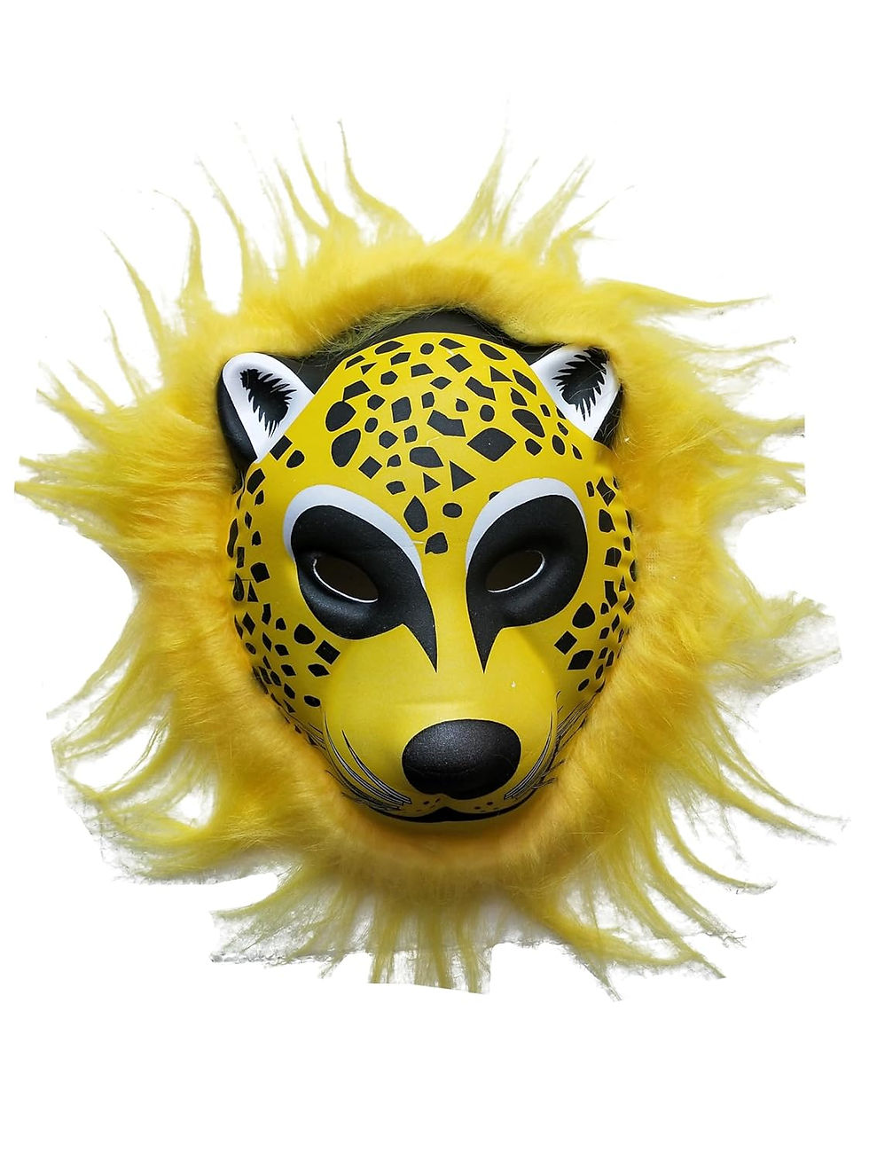Thumbnail: Animal Face Mask with Elastic Holi Celebration (Black & Yellow_6x7 inch)