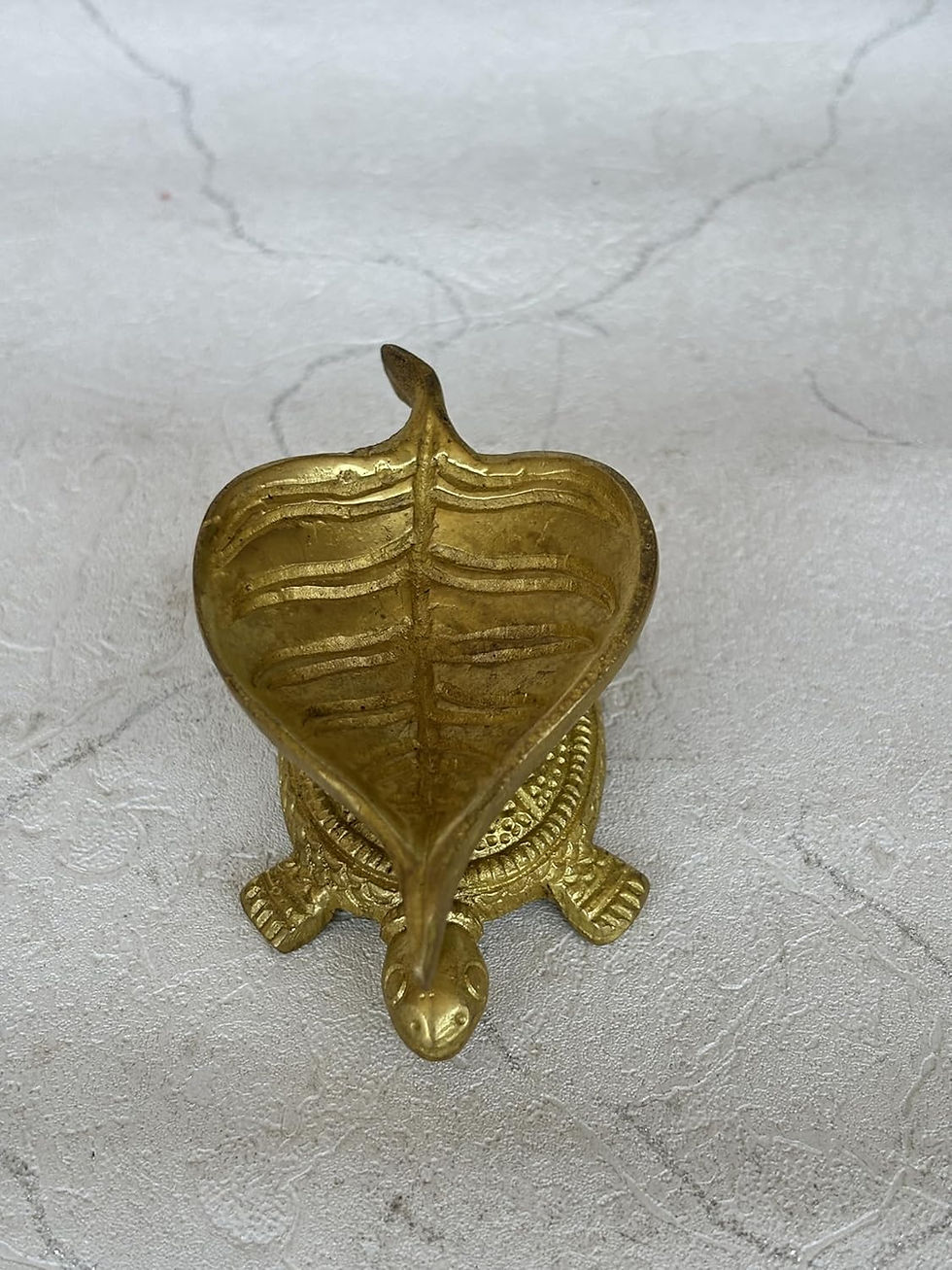 Thumbnail: Brass Tortoise with Oil Diya Deepak - 3x1.5 Inch
