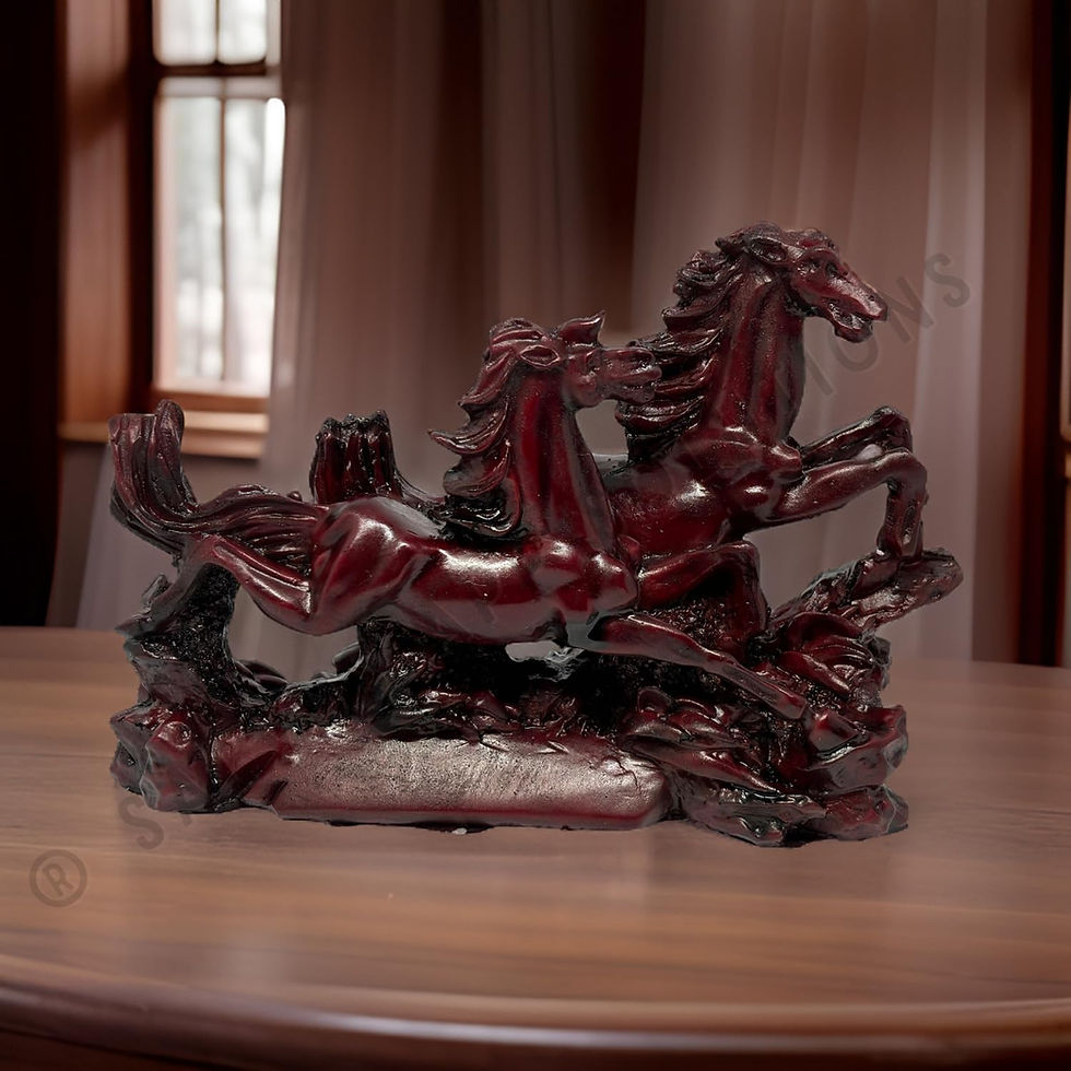Thumbnail: Salvus APP SOLUTIONS Resin Made Running Horse Idols for Home Decor (Red)