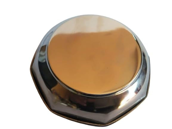 Thumbnail: Stainless Steel Small Dinner Plate 3-Pcs (Silver_4.5 Inch)