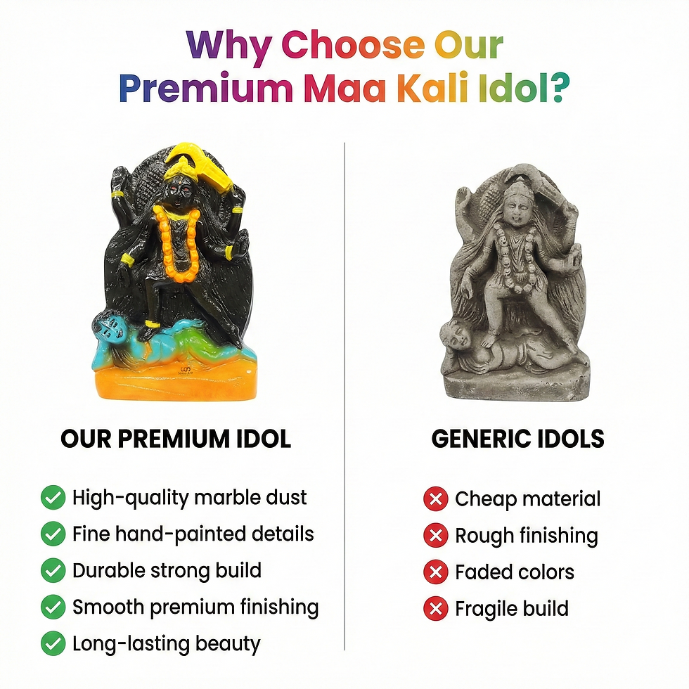 Thumbnail: Salvus APP SOLUTIONS Maa Kali Marble Dust Idol (4.5x7 Inch)