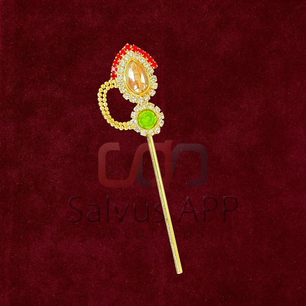 Thumbnail: Salvus APP SOLUTIONS Metal Bansuri for Krishna Idol (Multicolor, 3 x1 inch)