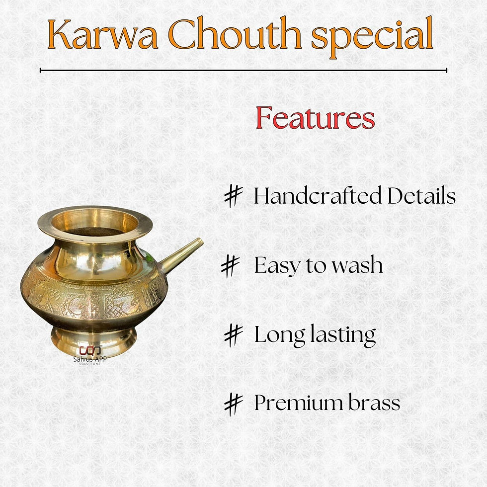 Thumbnail: Salvus APP SOLUTIONS Brass Karwa Chauth Lota No 12