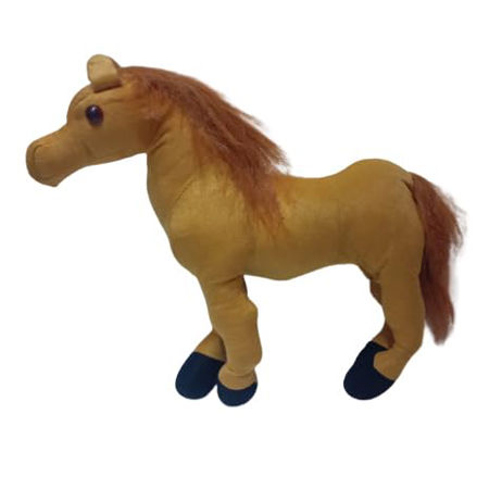 Thumbnail: Salvus APP SOLUTIONS Cuddly Plush Horse Toy (Brown_14x12 Inch)