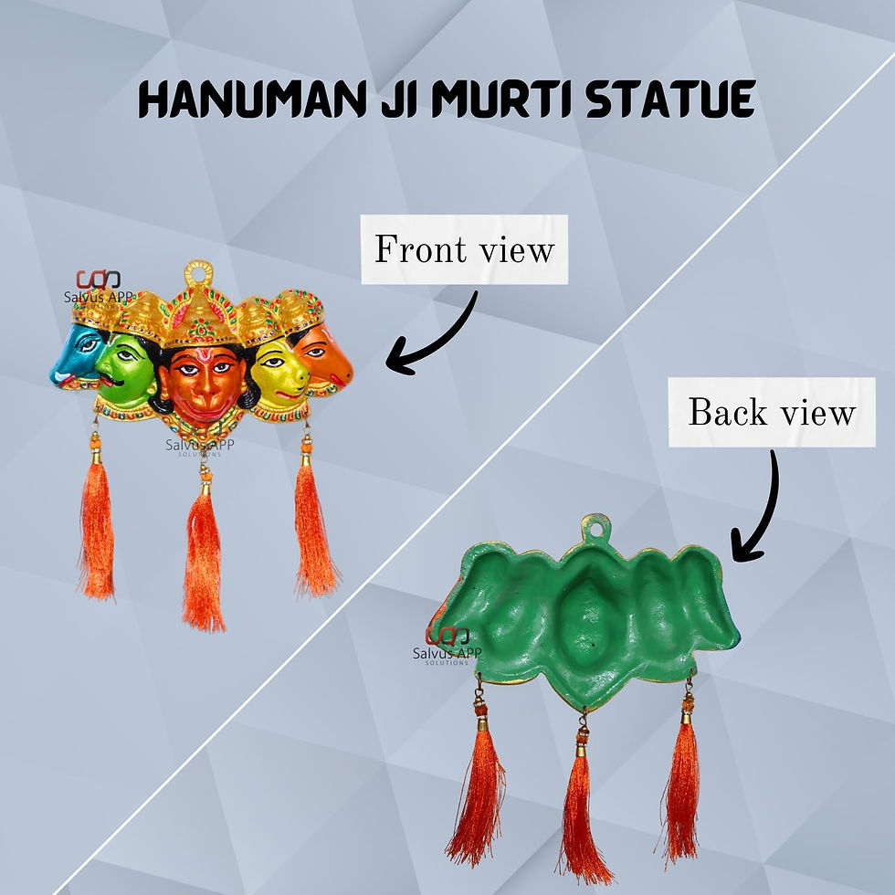Thumbnail: Salvus APP SOLUTIONS Panchmukhi Hanuman Ji Wall Hanging, Set of 2 (7x4.5 Inch)