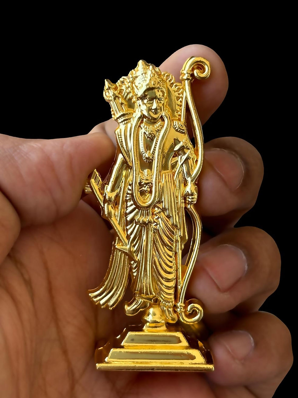 Thumbnail: Salvus APP SOLUTIONS Metal Shree Ram Murti: Ayodhya Mandir Idol (1x2.5 Inch)