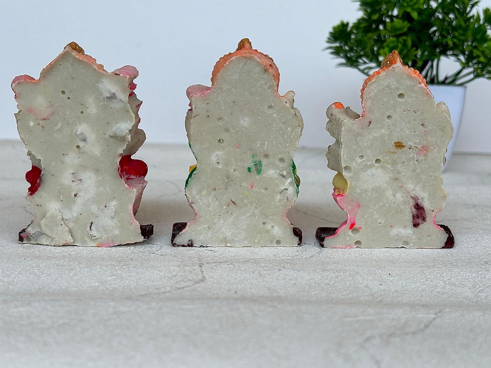 Thumbnail: Salvus App SOLUTIONS God Saraswati, Laxmi & Lord Ganesha Idol ( 2x2x3 Inch)